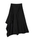 Asymmetric Flare Hem Skirt